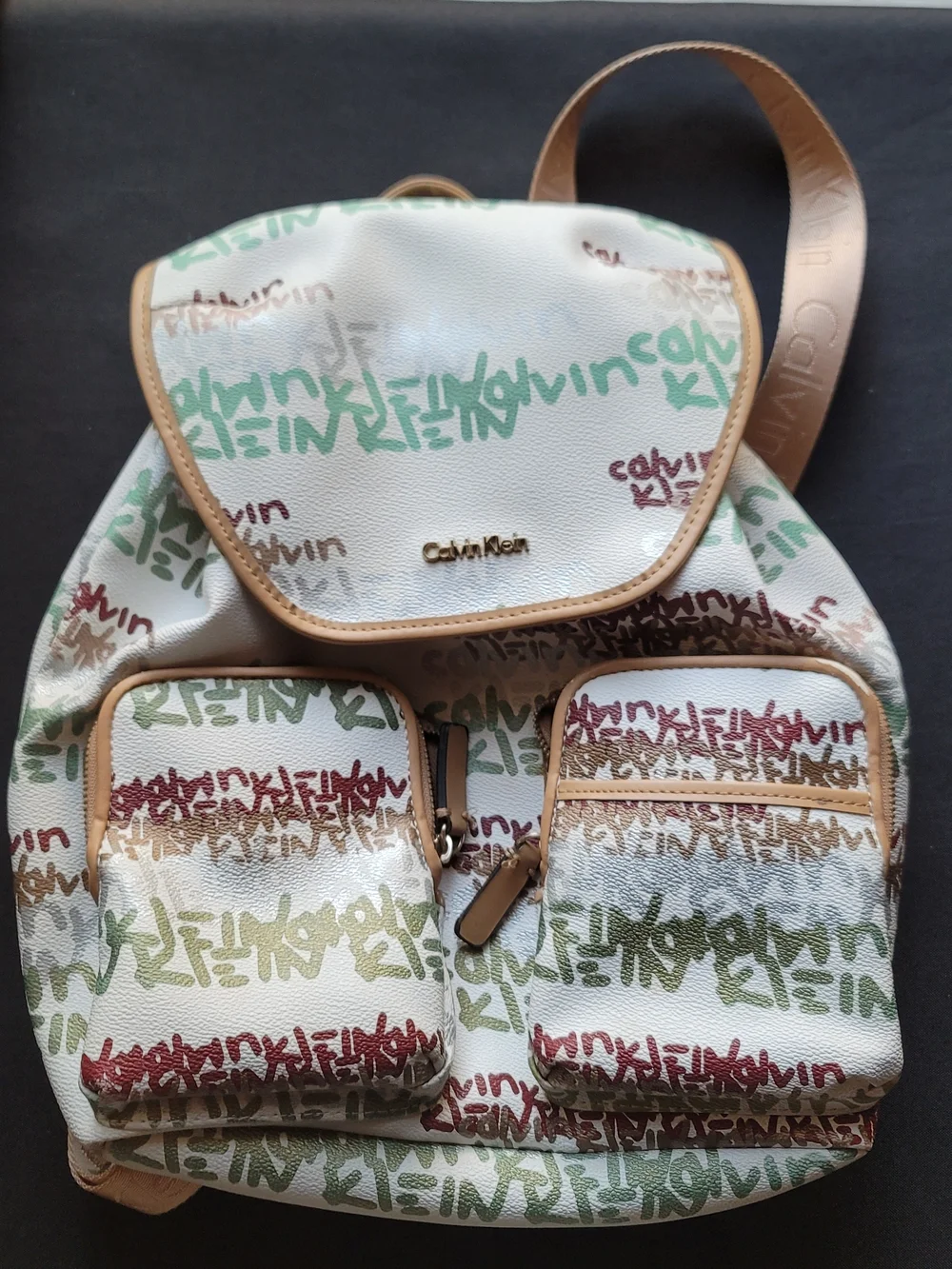 Calvin Klein Hudson Graffiti Signature Logo Backpack